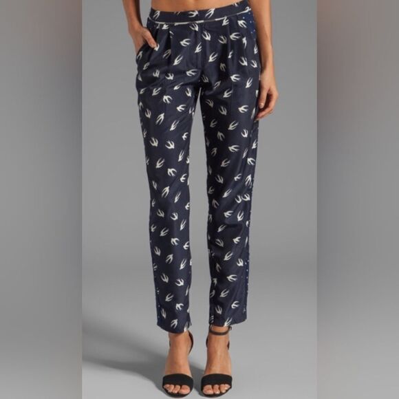 Greylin M Mixed Animal Print Pants Whimsigoth Novelty Countryside Western Boho - Picture 1 of 12